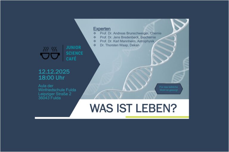 Herzliche Einladung zum Junior Science Café