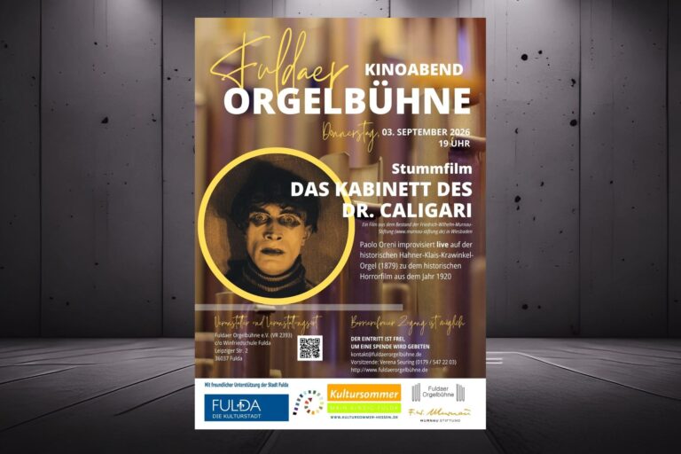 Herzliche Einladung zum Kinoabend mit Stummfilm und Kinoorgel